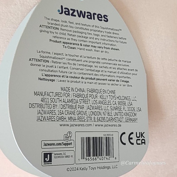 MANU 🐛Rare Striped Caterpillar Silver Tag Original Squishmallow By Kellytoy NWT - Picture 7 of 8